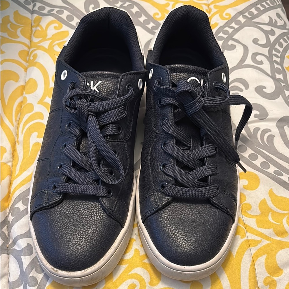 Black Leather Calvin Klein Sneakers 9 1/2